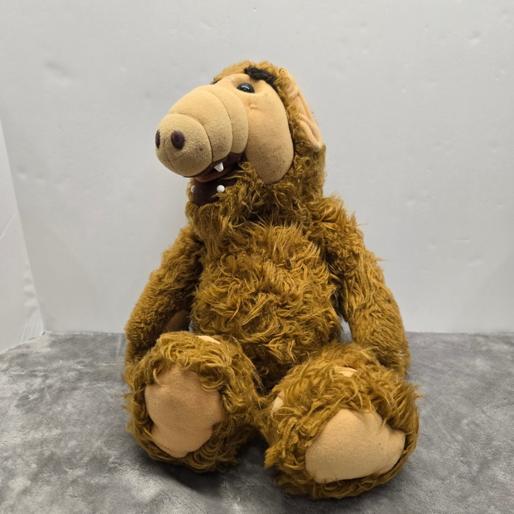 Vintage ALF Plush 1980s Alien Life Form‎ Shaggy Brown Stuffed Animal Toy Large